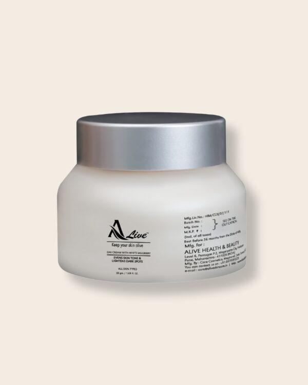 ALIVE DAY CREAM WITH MORUS ALBA ROOT EXTRACT (WHITE MULBERRY) AND OLIVE LEAF EXTRACT